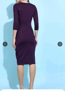 Elegant Purple Midi Dress