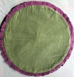 45 D Round Pink Or Sea Green Cushion Cover- 1 Pc