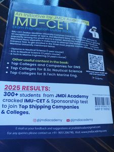 Crack IMU-CET Entrance Exam Book