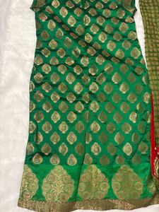 Green &amp; Gold Salwar Suit