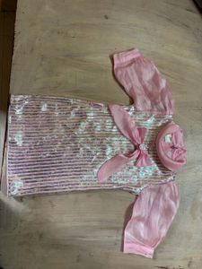 Sparkling Sequin Dress with Bow