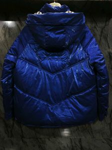 Shiny Blue Padded Winter Jacket