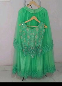 Stunning Green Lehenga Choli Set
