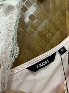 Pink Lace Trim Camisole Top