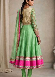 Elegant Green Anarkali Suit Set