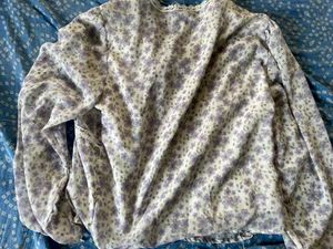 Vintage Floral Sheer Blouse