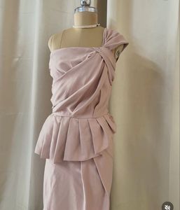 Elegant Pink One-Shoulder Gown