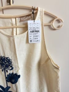 Cream Embroidered Kurta
