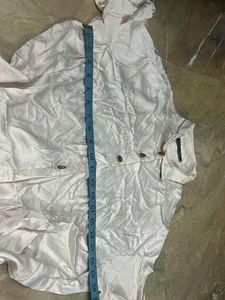 cream colour silk shirt