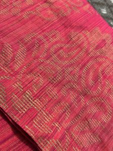 Elegant Pink Saree with Gold Print
