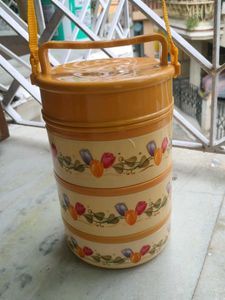 Vintage Floral Tiered Tiffin Carrier