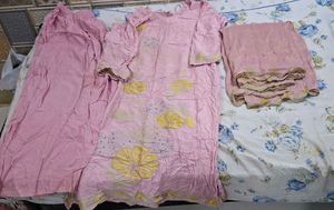 Pink Kurta Set with Floral Embroidery
