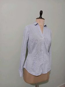 Classic Polka Dot Button-Up Shirt