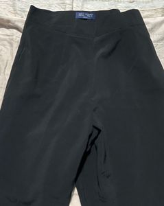 Black Flared Leg Trousers