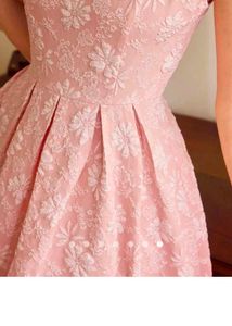 Chic Pink Lace Dress with Sequins