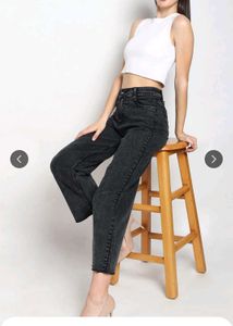Women Jean Wide Leg High-Rise Stretchable Jeans