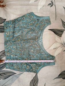 Elegant Blue Embellished Lehenga Choli.