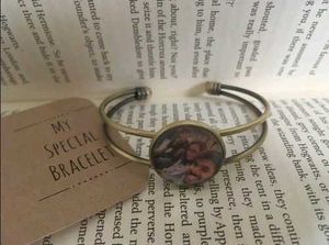 Custom Photo Gold Bangle Bracelet