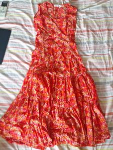 Vibrant Floral Tiered Midi Dress