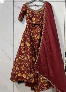 Maroon lehanga set