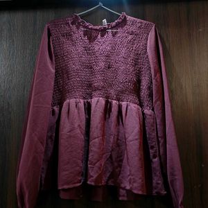 Chic Smocked Peplum Top