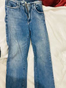 Blue Denim Jeans straight slim