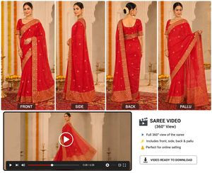 😱. heavy work Red ♥️ silk saree 💕