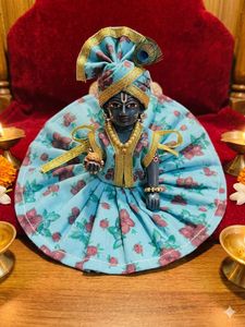 HandcraftedHeavyPearl&amp;StoneWork LadduGopal Poshak