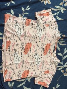 Oversized Cropped printed Tee