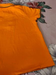 Allen Solly Orange Polo T-Shirt