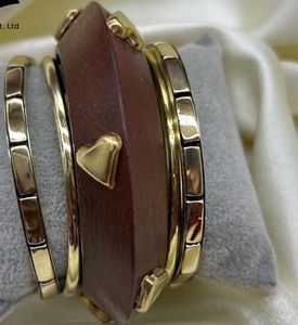 Chic Leather & Gold Tone Bracelet Set