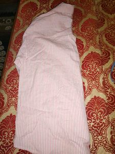 Pink Striped Button-Up Shirt
