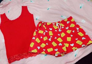 Cute Red Pajama Set