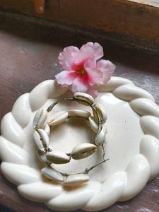 Unique Cowrie Shell Hoop Earrings