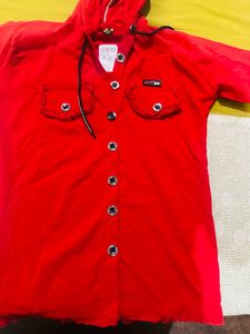 Red Hoodie Top without tag