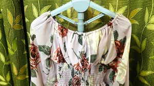 Floral Smocked Off-Shoulder Top