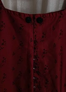 Dark Red Printed Kurti with Front Button Detail