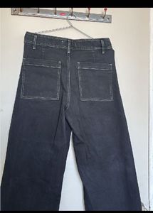 ZARA Black Wide Leg Jeans