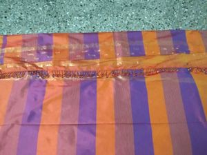 Price dropped Vibrant Striped Saree with blouse