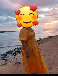 Mustard Cotton Smokey Dress