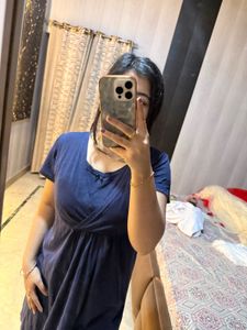 Comfortable Navy Blue Casual Dress❤️🦋