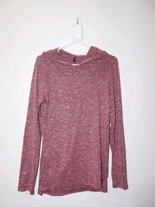 Lee Cooper Marled Burgundy Mauve Hoodie