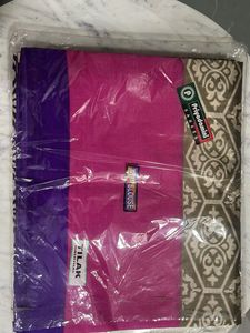 Silk Blend Saree - Purple & Pink