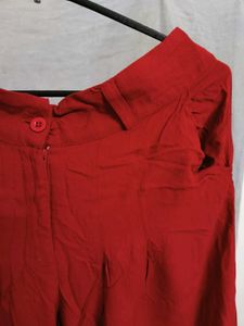W Red palazzo Trousers