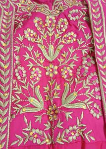 New Stunning Pink Embroidered Floor Length kurta