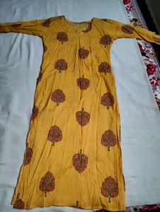 Yellow Printed Kurta 💗