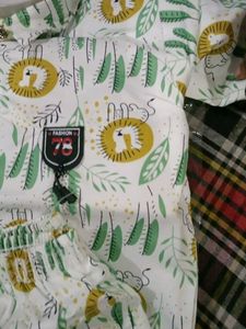 Cute Lion Print Shirt for Boys