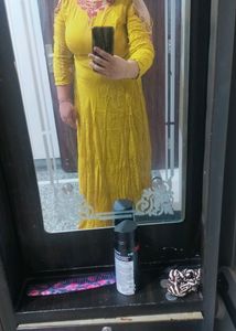 Ethnic Gown #cheapprice #haldidress #yellowcolour