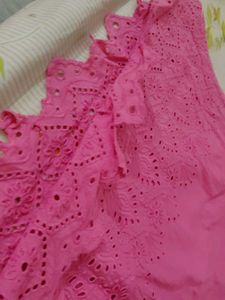 Beautiful and Elegant Rose Pink Embroidered Kurta