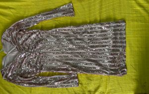 Sparkling Sequin V-Neck Mini Dress